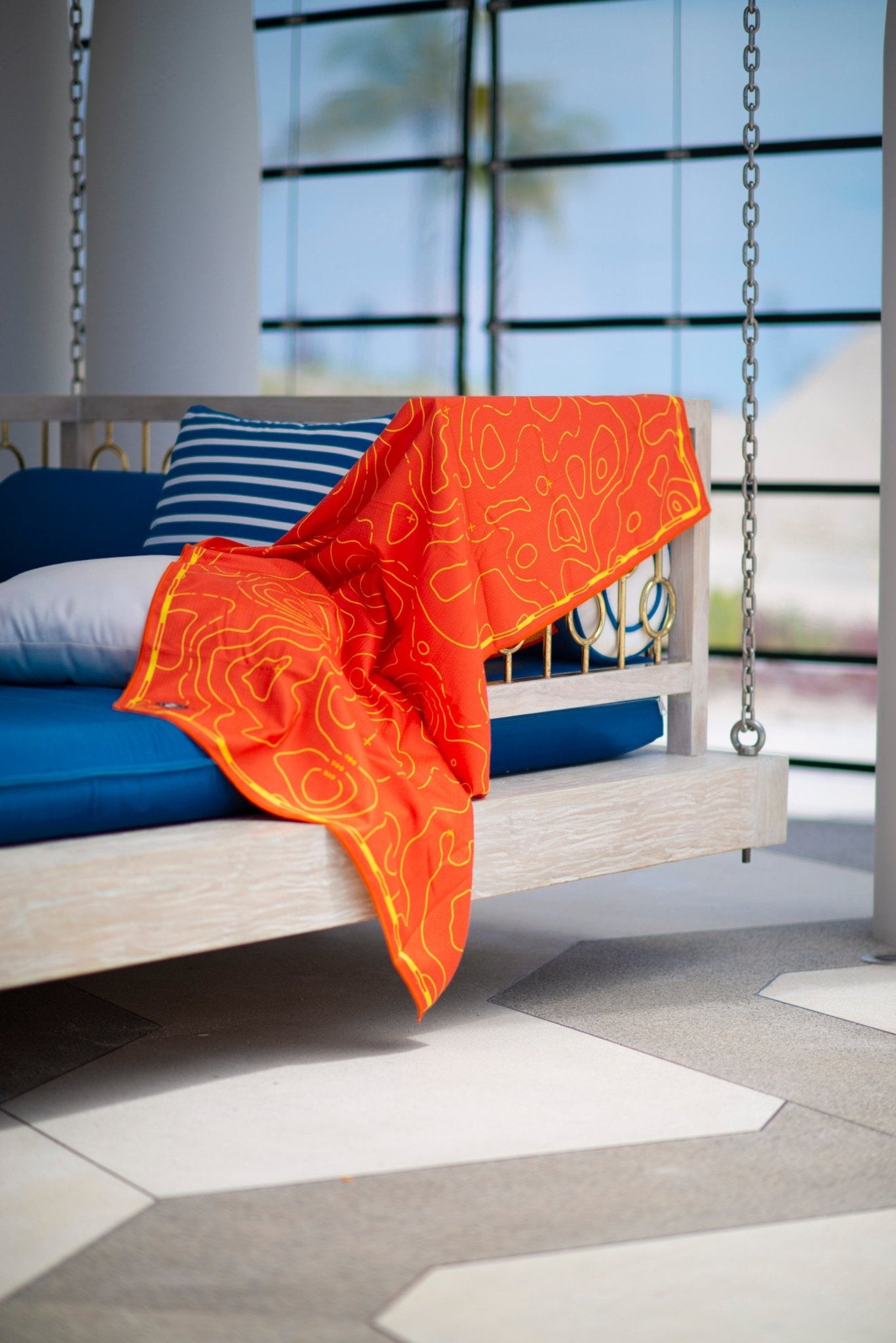 Bathymetric Scarlet - Beach Towel For Sale Online - Stylish Towels | Toddy