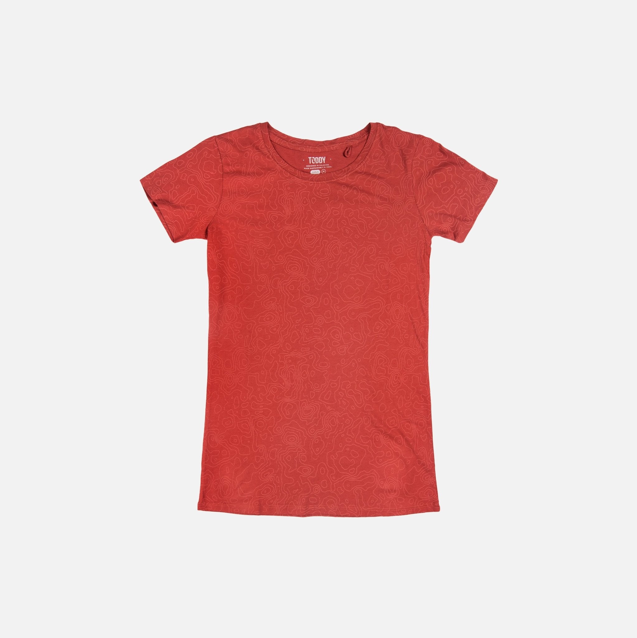 T-Shirts - Bathymetric - Tomato - Girls | Toddy