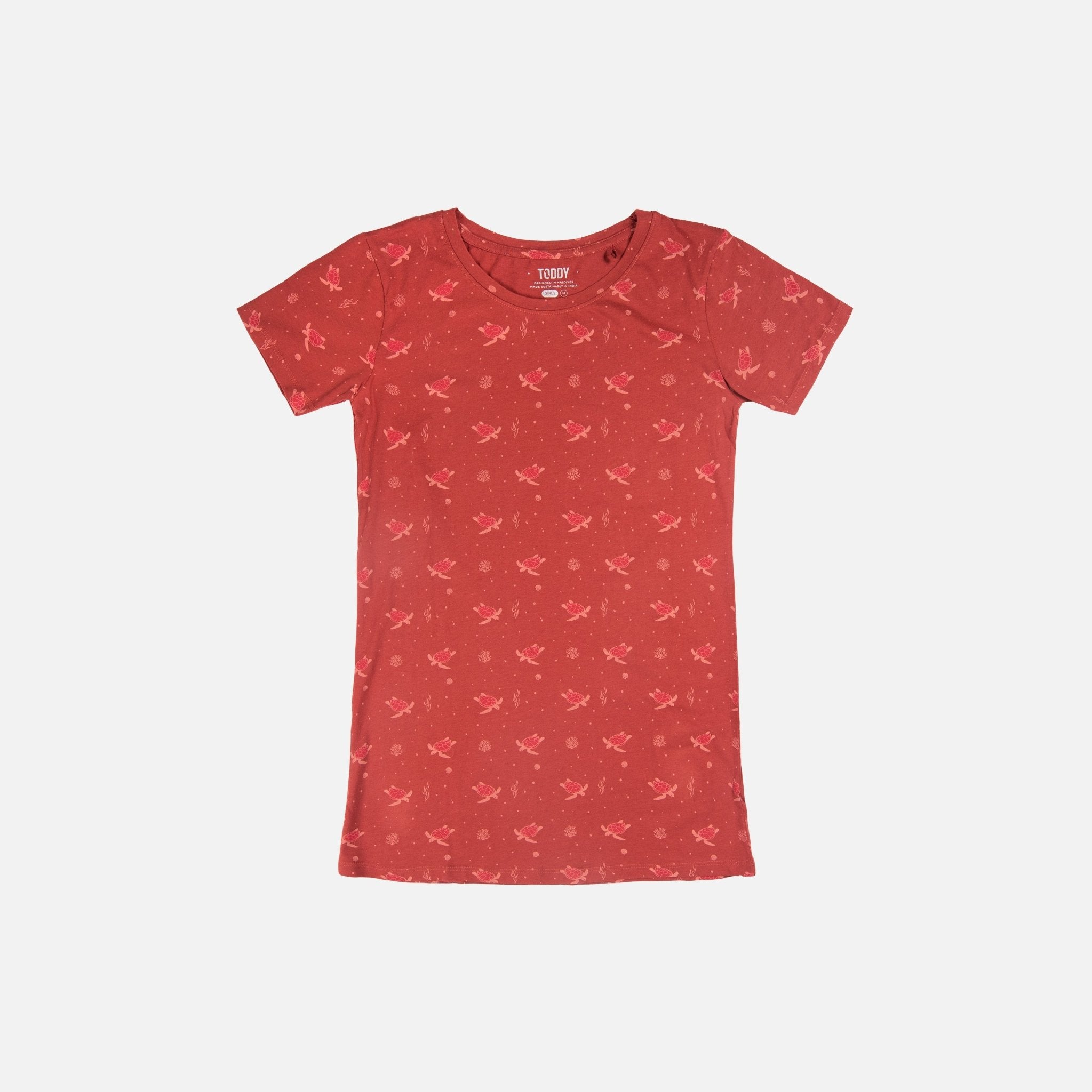 T-Shirts - Sea Turtles - Tomato - Girls | Toddy